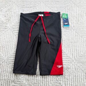 Speedo Powerflex Eco Jammer Swimsuit Men 28 Black 051650H Competitive Training